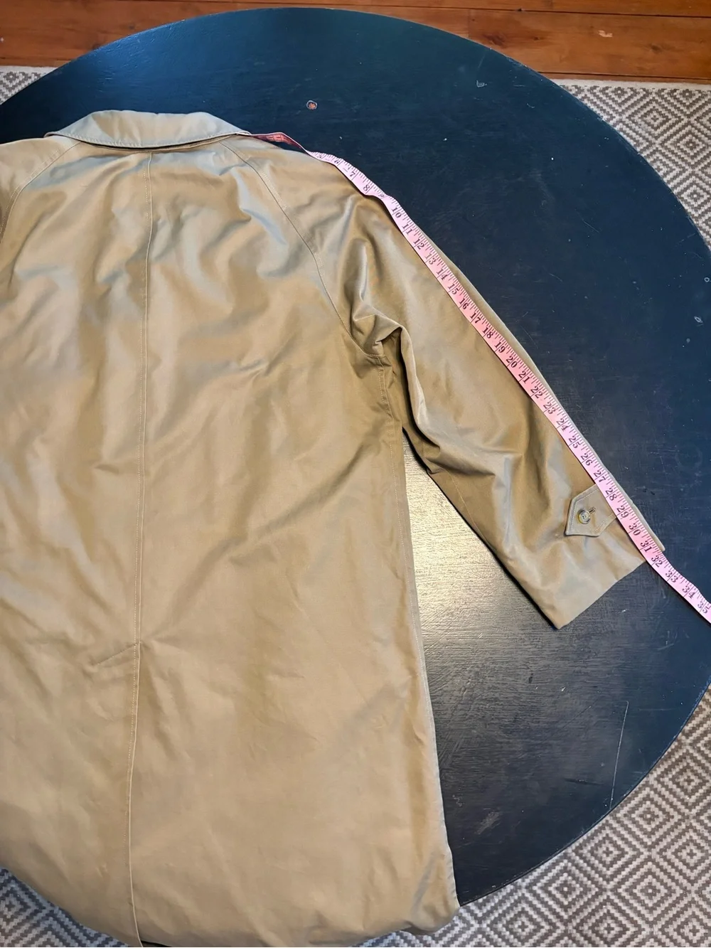Burberry Khaki Men's Long Trench Coat